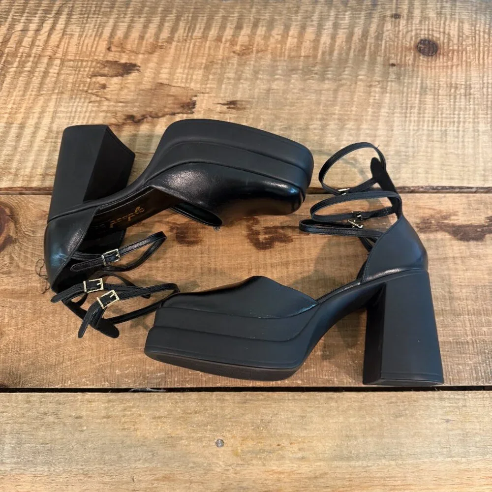 Free People Fp Collection - Brooke Buckle Mary Jane Platforms NEW Size 8.5